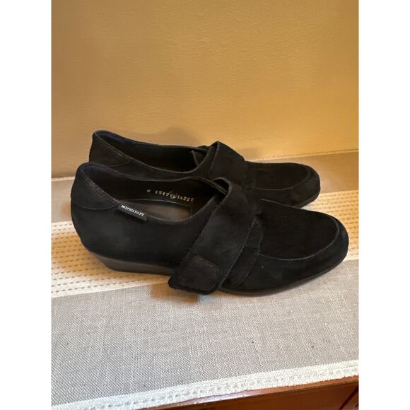 Mephisto Graziella Black Suede Wedge Size 8.5 Air-Jet Comfort - Picture 5 of 8